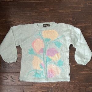 Vintage Mohair Jeanne Pierre Pastel Sweater Size L
